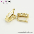 97153 xuping moda de alta qualidade 14k cor de ouro zircão pavimentou senhoras brincos de argola